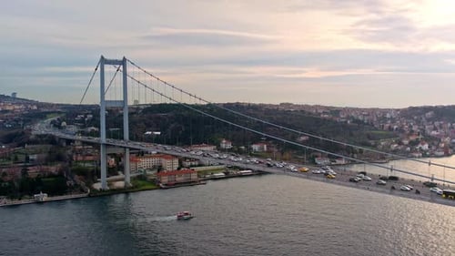 Bosphorus Bridge Istanbul Drone