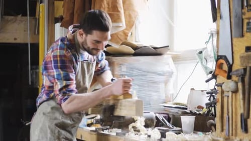 Carpenter Woodwork at Workshop
