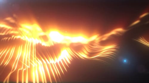 Dynamic Abstract Glowing Lines Particle Wave Animation