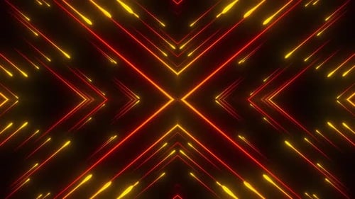 Dynamic Neon Glowing Lines Abstract Loop Background