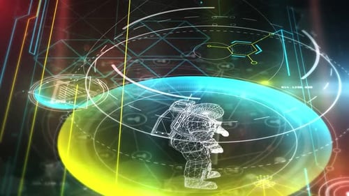 Futuristic Technology Interface Data Display Background