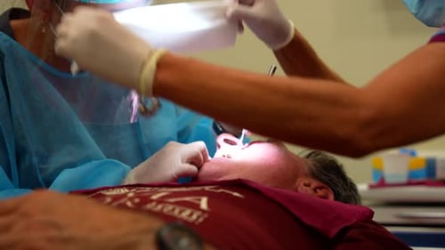 Dental Exam by Professionals in Bright Light