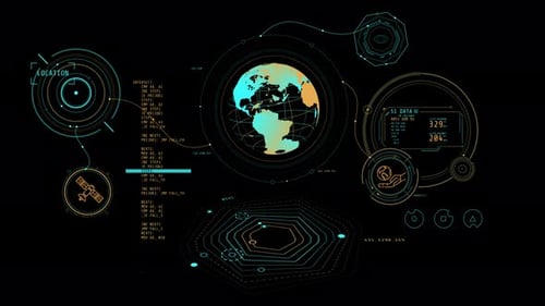 Animation of a Hightech Interface with Satellite Operation Programming