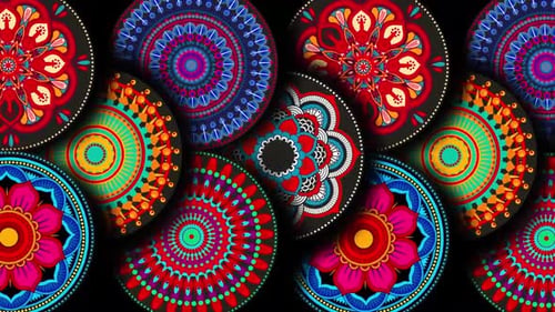 Animation de fond artistique colorée