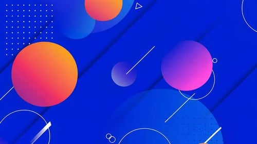 Abstract Blue Geometric Motion Background