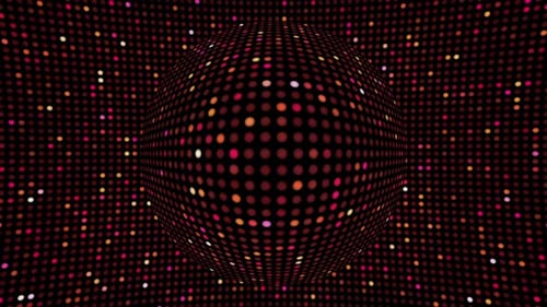 Retro Disco Ball Lights Looping Background Animation