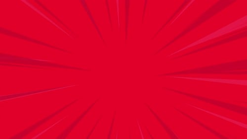 Dynamic Red Radial Speed Lines Background Animation