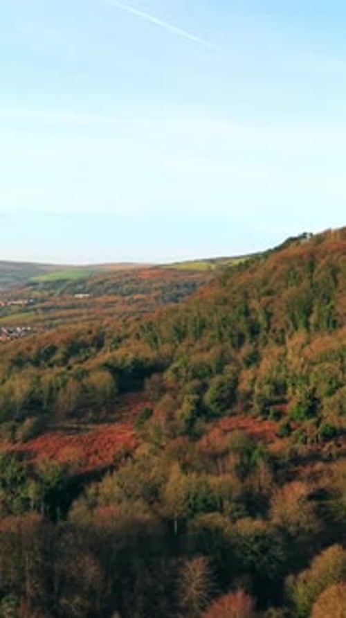 Social ratio aerial video of Cave Hill and North Belfast in Northern Ireland in the UK