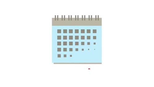 Animated Car and Calendar Scheduling Icon