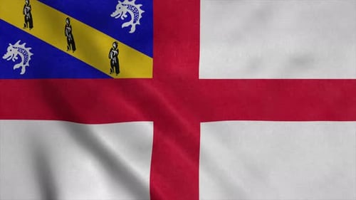 Waving Flag of England and Sark Animation