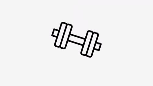 Gewichte, flache Icon-Animation mit Seamless Loop und Alpha
