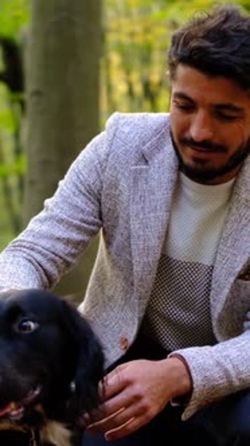Man Dog Forest