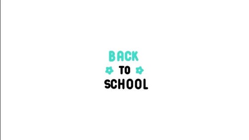 Back to School Text Reveal Animation