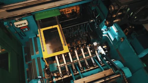 Detailed view of an industrial internal mechanism, showcasing complex engineering and precision comp
