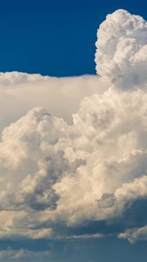Epic Cloud Filled Sky With Building Storm Motion And Deep Atmospheric Motion