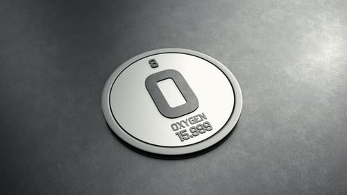 3D Animation of Oxygen Element from Periodic Table