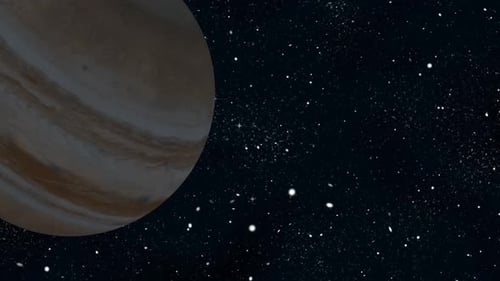 Rotating Gas Giant Planet in Starry Space