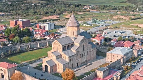 The Top View Of The Svetitskhoveli Cathedral.