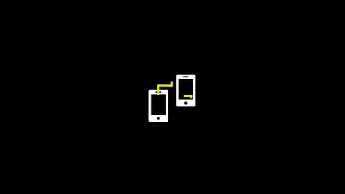 Animationsvideo zum Symbol für mobile Kommunikation