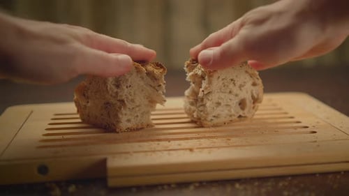 Bakery Concept of Homemade Breads Loaf Pastry Food Background
