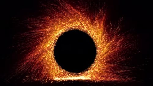 Abstract Fiery Particle Energy Portal Transition