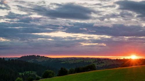 Tatra Mountains Sunset Landscape