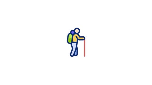 Hiking Animated Icon
