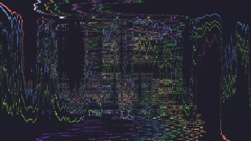 Glitch Datamoshing Abstract Background