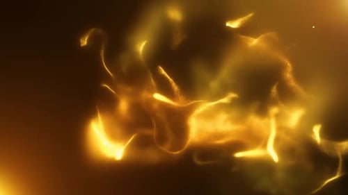 Abstract Golden Fluid Particle Trails Background Animation