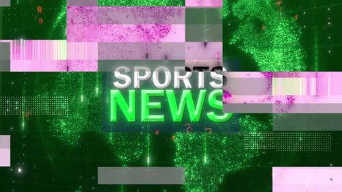 Sportnachrichten Die Erde in einem digitalen Rahmen über einem futuristischen Hi-Tech