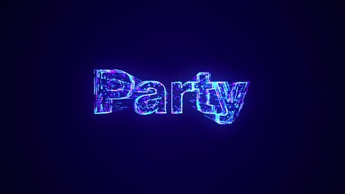 Kinetic Typography Neon Party Title Reveal