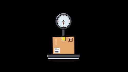 Animated Package Weight Scale for Shipping and Logistics