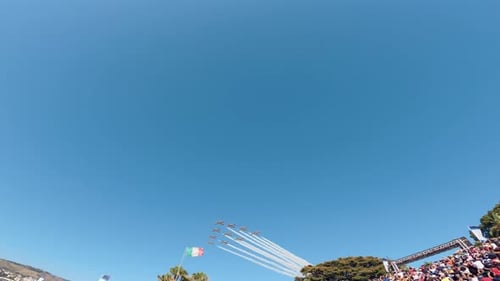 Planes Flying in Formation at an Airshow