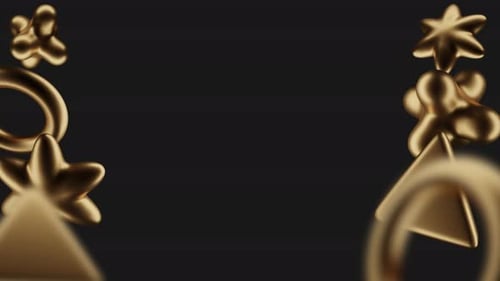 Abstract rotating shapes presentation with copy space loop background