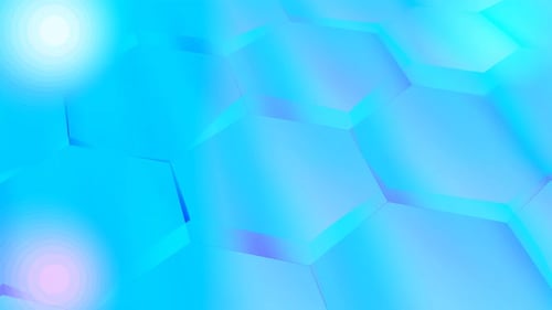 Abstraktes futuristisches Muster, sechseckig, beweglicher, welliger, glänzender, kreativer 4K-Bewegungshintergrund