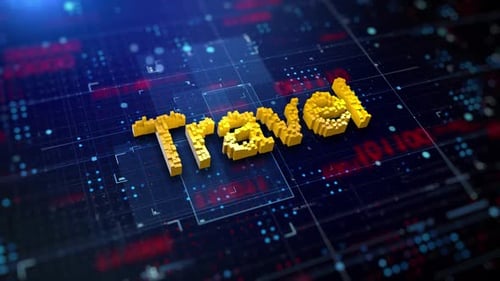 Futuristic Digital Travel Text Animation Loop