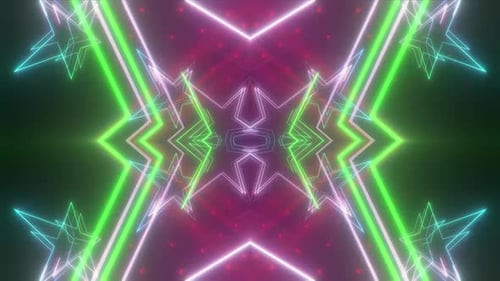 Neonsternformen mit leuchtenden Effekten