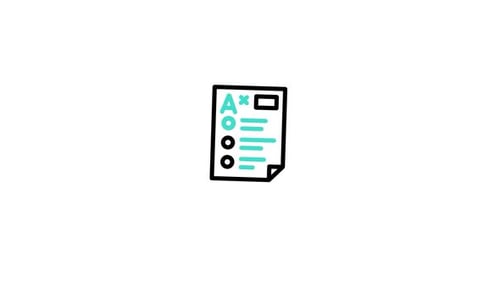 Animated Icon of Graded Paper with A+ Mark