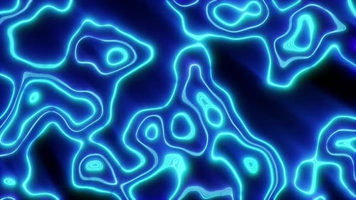 Multicolored Waving Lines Appearing Against Dark Background 3D Animation Loop