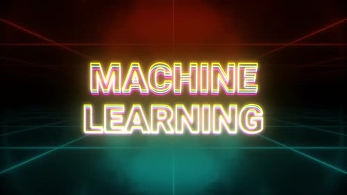 Machine learning animation retro background