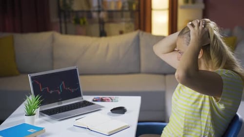 The woman who lost money in the stock market is disappointed.