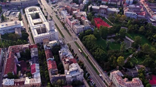 Aerial View of Skyscrapers in Novi Sad City