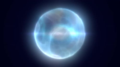 Bulle d'énergie douce et translucide qui brille de lumière