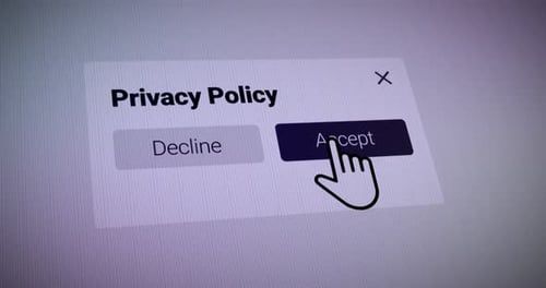 Cliquez avec le curseur de la souris sur Accepter la politique de confidentialité.