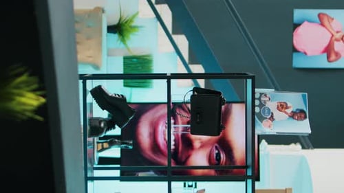 Vertical Video Empty Fashion Store Selling Modern Clothing and Accessories