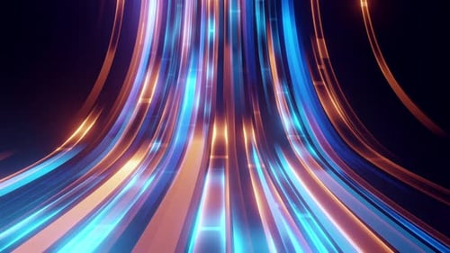 Abstract curve Stream flow digital line data technology background.