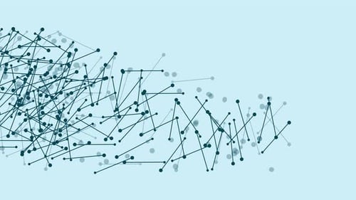 Animación de patrones de fondo de red abstracta futurista: visualización de datos digitales de alta tecnología