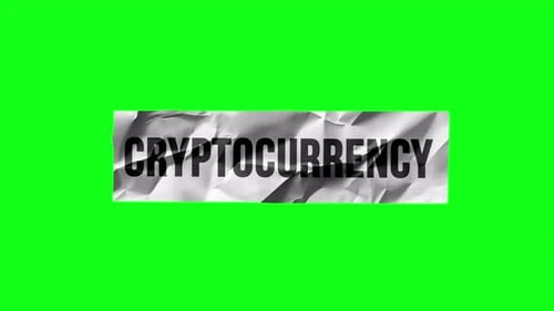 Cryptocurrency Paper Style Headline Title Green Screen 4K
