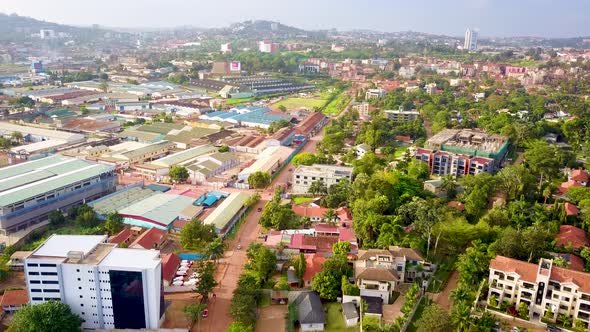 Aerial View Of Luthuli Avenue, Bugolobi, Kampala, Uganda - Drone Shot ...