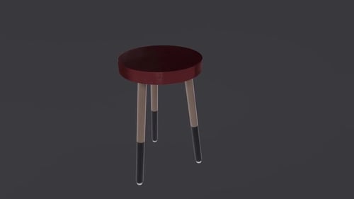 3D Rotating Stool Animation for Design Projects